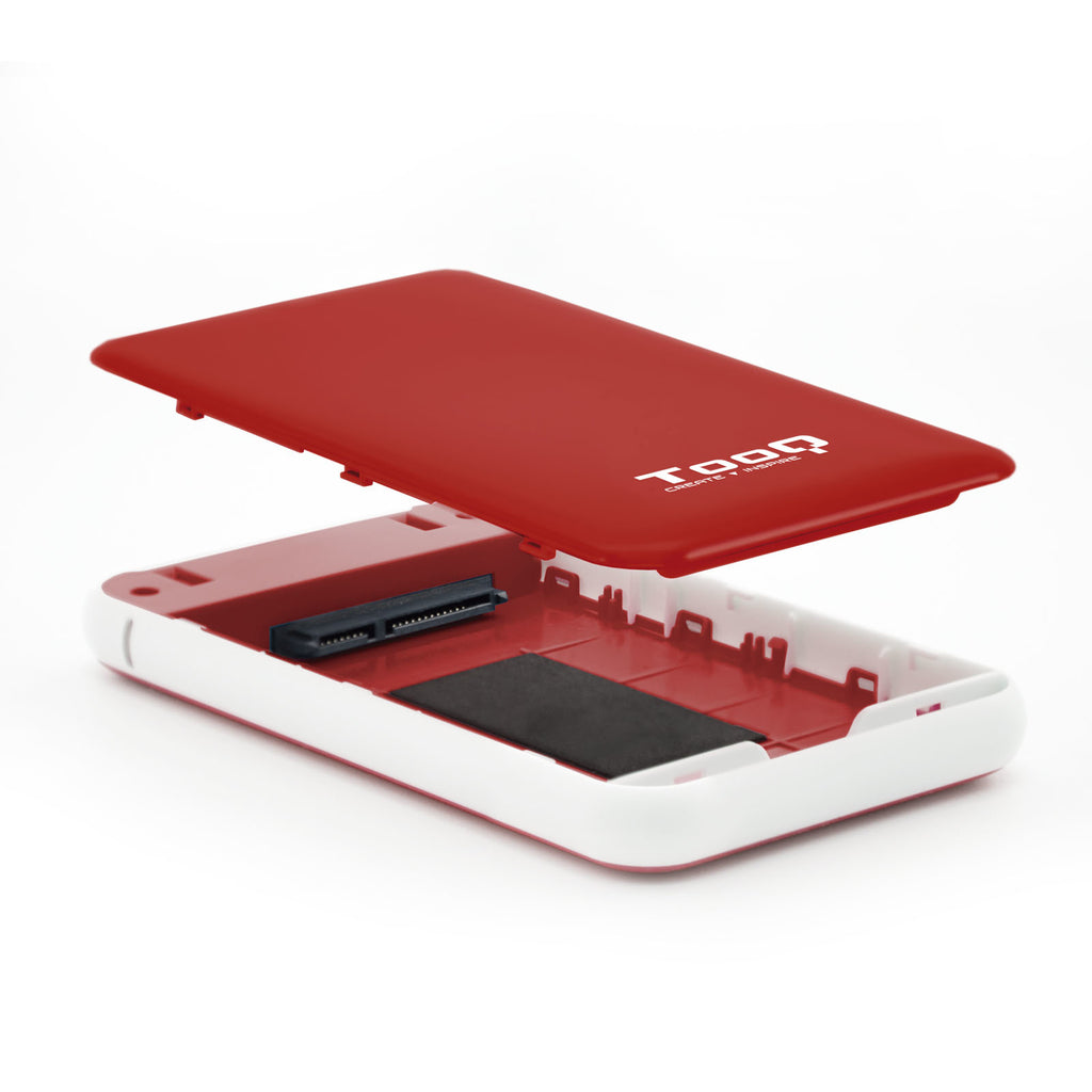 TooQ TQE-2528R caja para disco duro externo Caja externa para unidad de estado sólido (SSD) Rojo 2.5" (3)