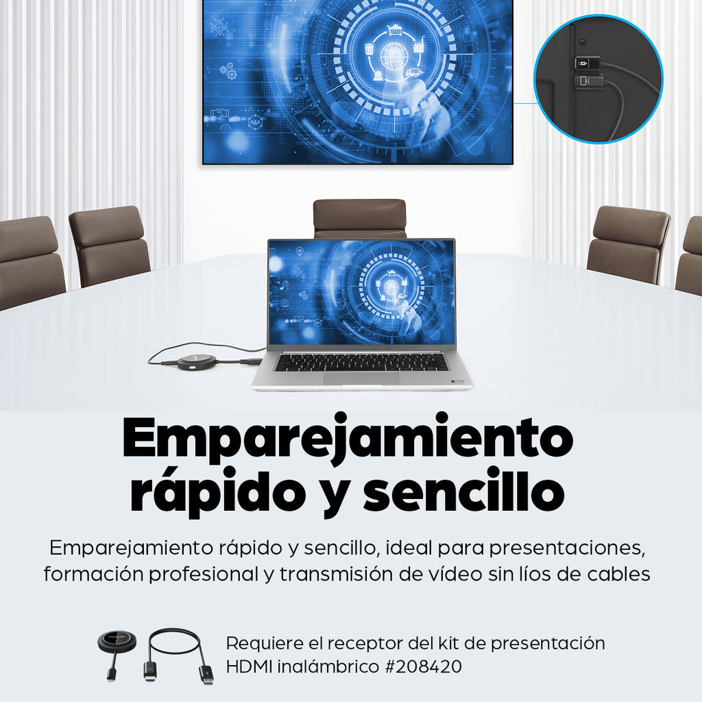 Manhattan 208444 extensor audio/video Transmisor de señales AV (8)