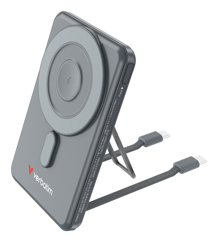Verbatim 32251 batería externa 5000 mAh Cargador inalámbrico Gris