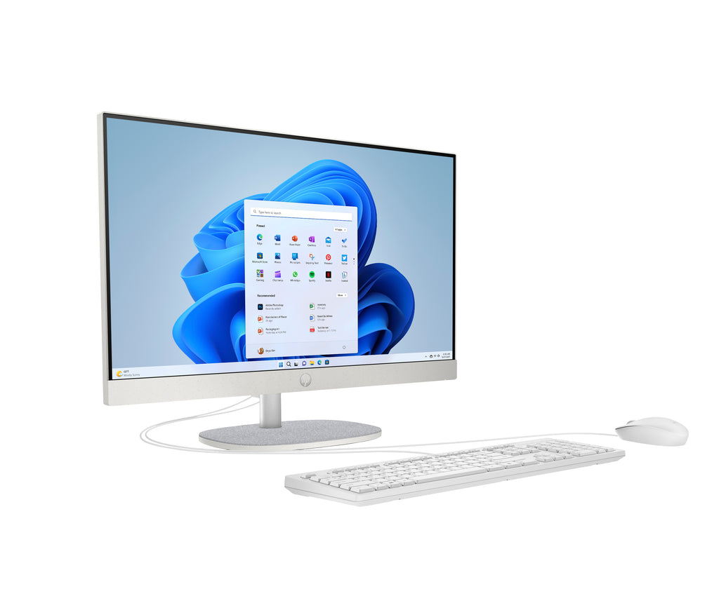 HP All-in-One 24-cr0003na AMD Ryzen™ 5 7520U 60.5 cm (23.8") 1920 x 1080 pixels All-in-One PC 8 GB LPDDR5-SDRAM 512 GB SSD Windows 11 Home Wi-Fi 6 (802.11ax) White (2)