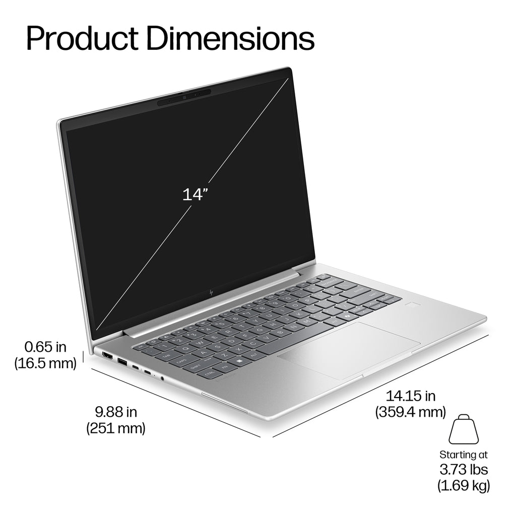 HP EliteBook 6 G2i 14 inch Notebook AI PC Intel Core 5 320 Laptop 35.6 cm (14") WUXGA 16 GB DDR5-SDRAM 512 GB SSD Wi-Fi 7 (802.11be) Windows 11 Pro Silver (5)