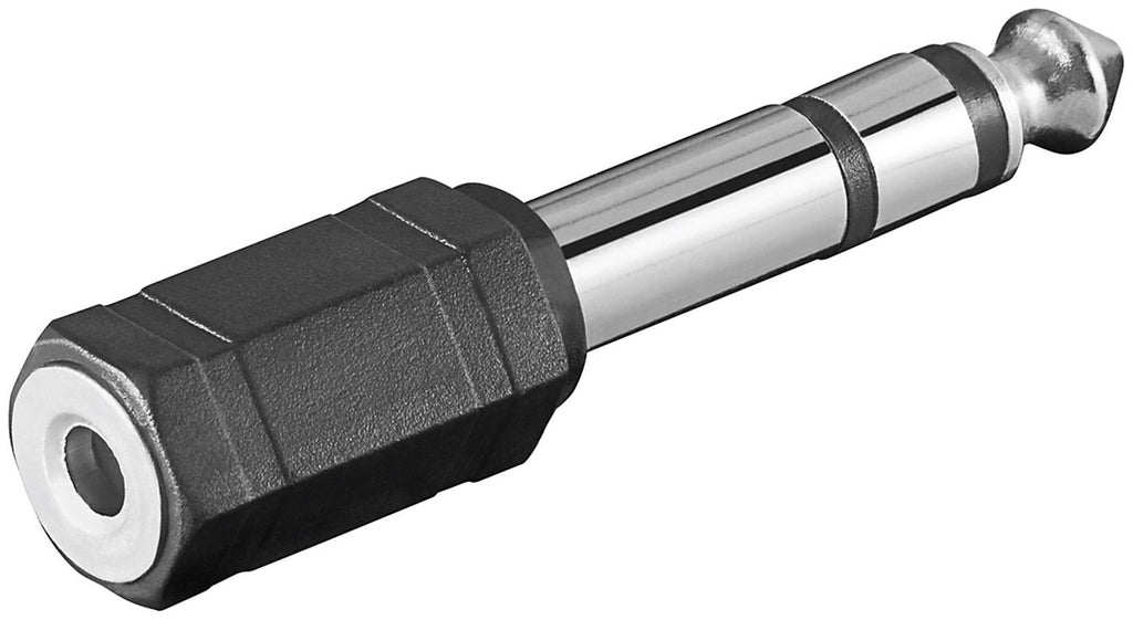 Microconnect AUDANR cambiador de género para cable 6.3mm 3.5mm Negro (2)