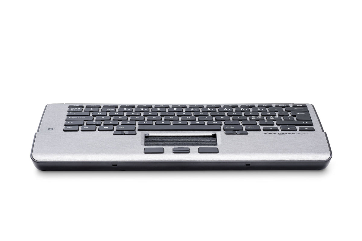 Mousetrapper Alpha - Nordic teclado Ratón incluido Oficina USB + Bluetooth QWERTY Nórdico Negro, Plata (2)