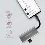 Axagon HMC-4G2 hub de interfaz USB 3.2 Gen 2 (3.1 Gen 2) Type-C 10000 Mbit/s Gris (8)