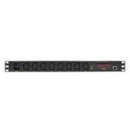 LogiLink PDU8P01 unidad de distribución de energía (PDU) 8 salidas AC 1U Negro