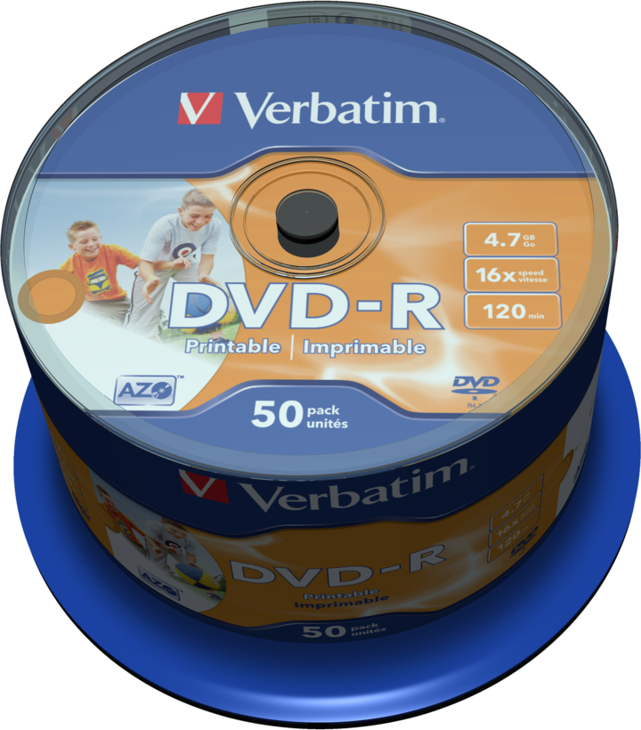 Verbatim DVD-R 4,7 GB 16x Inkjet SP (50) (2)