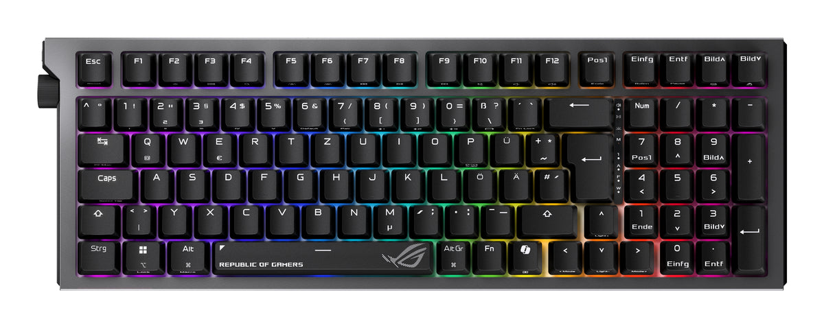 ASUS ROG Strix Morph 96 Wireless teclado Juego USB + RF Wireless + Bluetooth QWERTZ Alemán Negro (2)