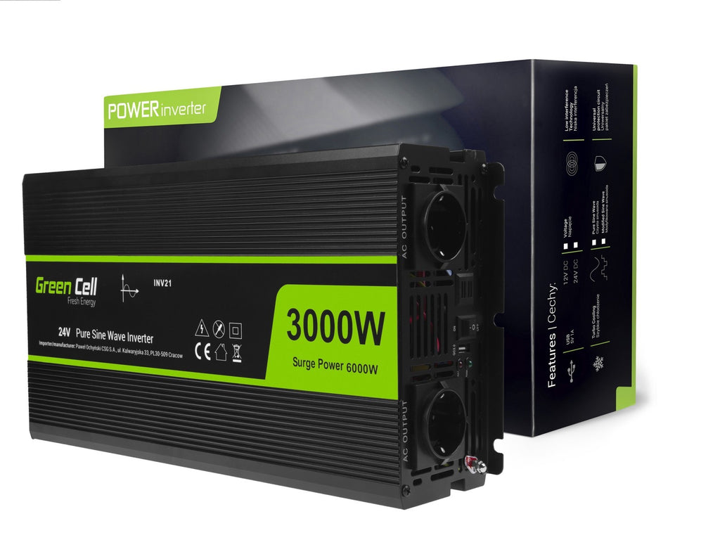 Green Cell Inverter 24V to 230V Pure sine 3000W (3)