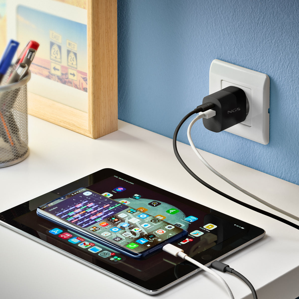 NGS ZYRO-AC cable USB USB 2.0 1 m USB A USB C 0,48 Gbit/s Blanco (8)