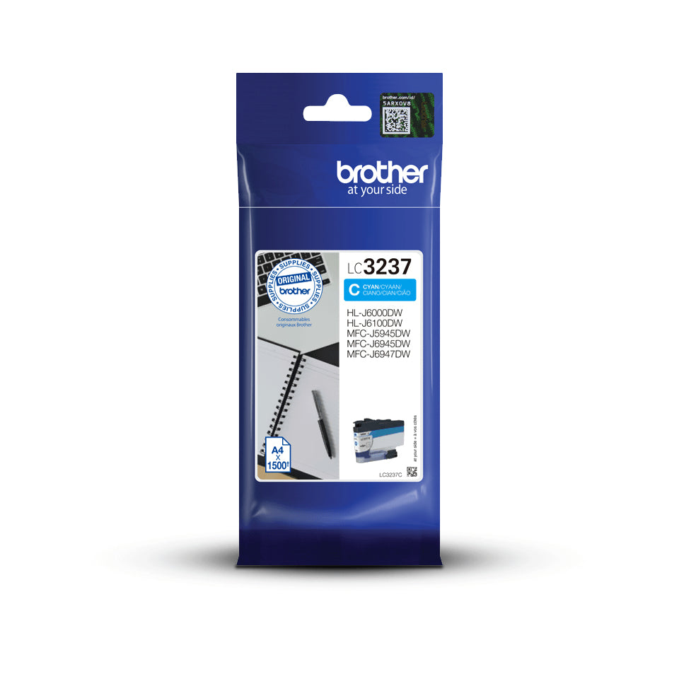 Brother LC3237C cartucho de tinta 1 pieza(s) Original Rendimiento estándar Cian (2)