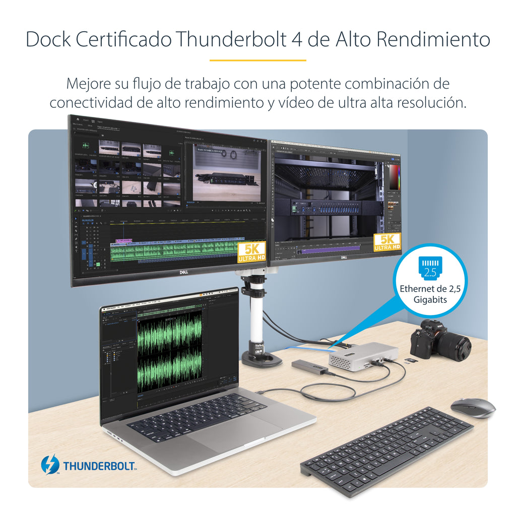 StarTech.com 132UE-TB4USB4DOCK base para portátil y replicador de puertos Alámbrico Gris (9)