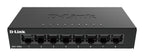 D-Link DGS-108GL No administrado Gigabit Ethernet (10/100/1000) Escritorio Negro