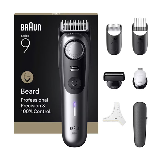 Braun BeardTrimmer 9 BT9520 depiladora para la barba Batería 52 2 cm Mojado
