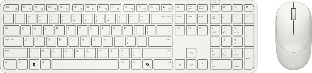DELL Pro 5 KM526 teclado Ratón incluido Hogar / Oficina RF inalámbrico QWERTY Internacional de EE.UU. Blanco (2)