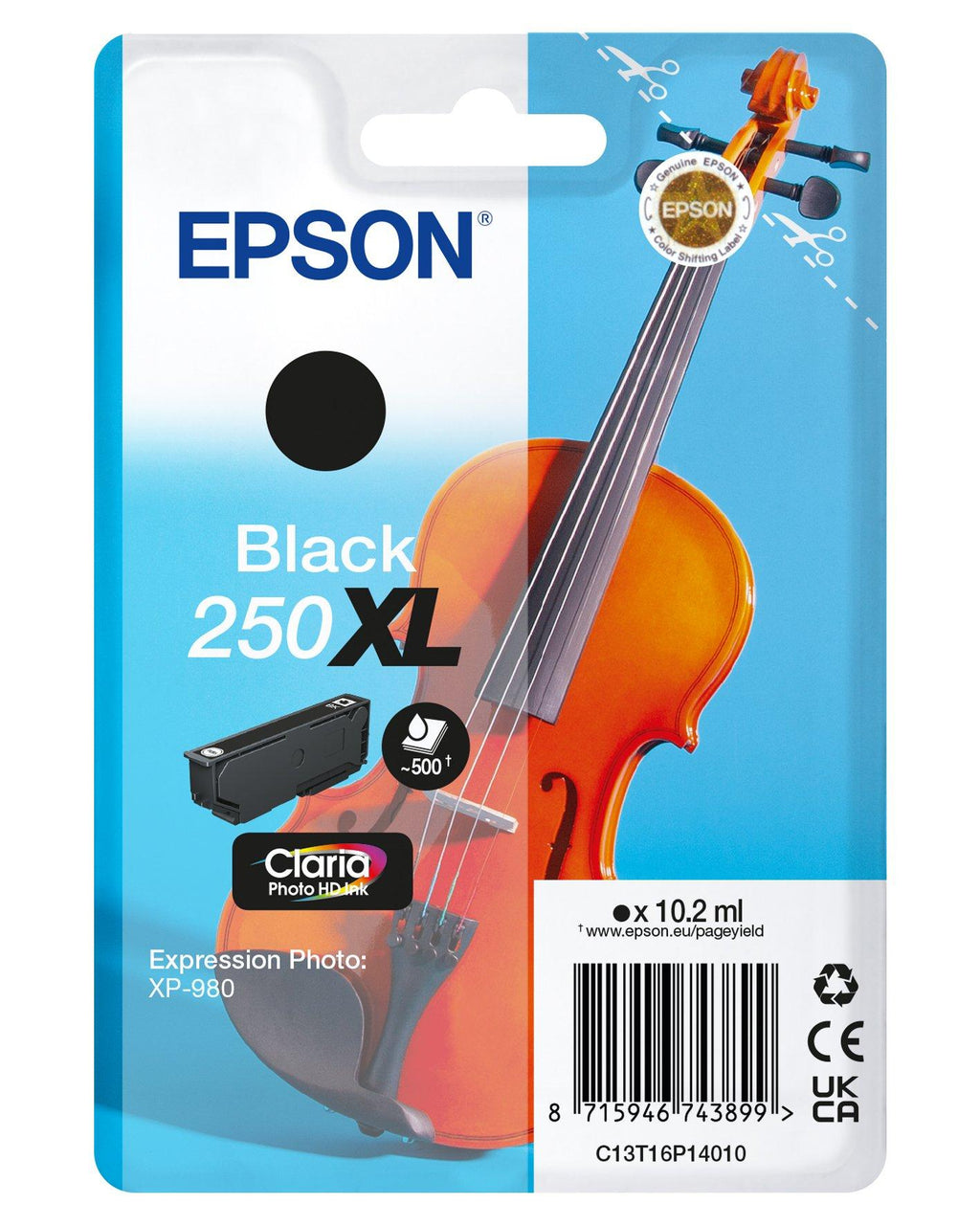 Epson 250XLViolin Claria Photo HD cartucho de tinta 1 pieza(s) Original High (L) Yield (2)