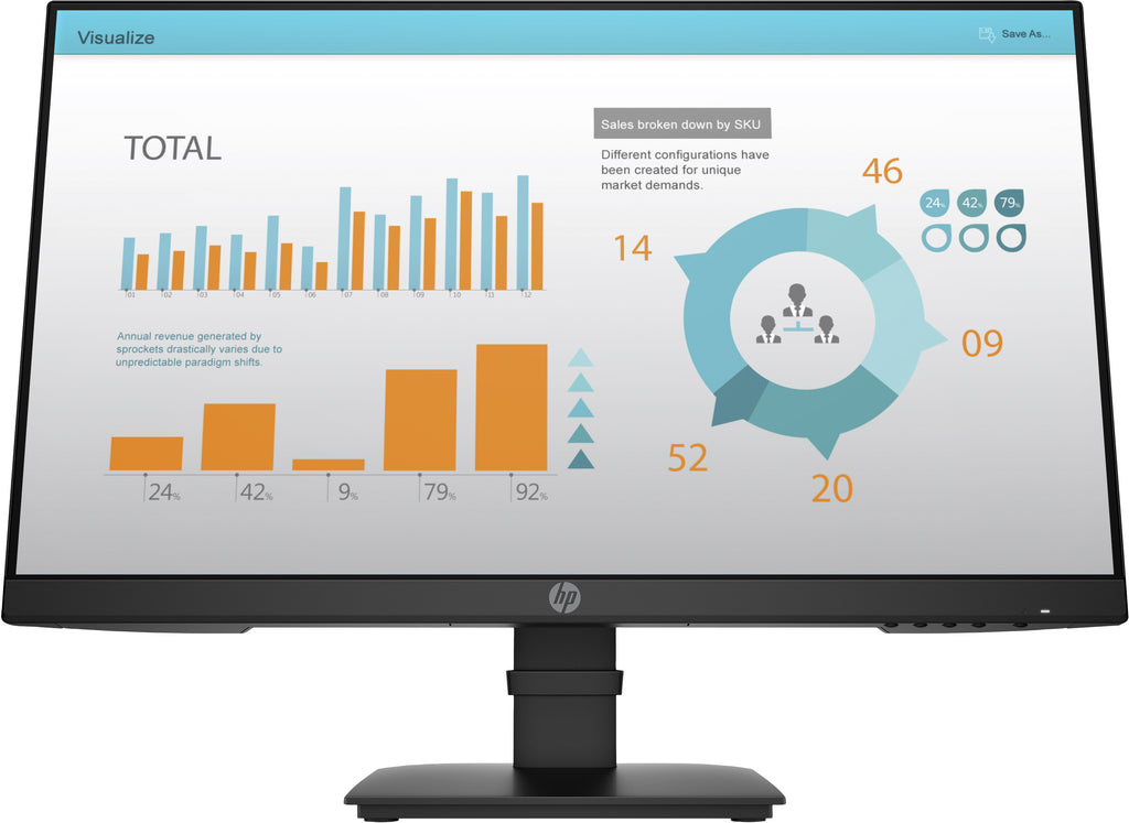 HP P24 G4 computer monitor 60.5 cm (23.8") 1920 x 1080 pixels Full HD Black (2)