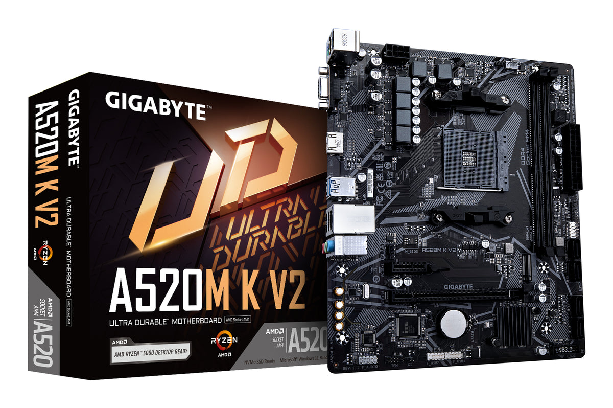 GIGABYTE A520M K V2 placa base AMD A520 Zócalo AM4 micro ATX (2)