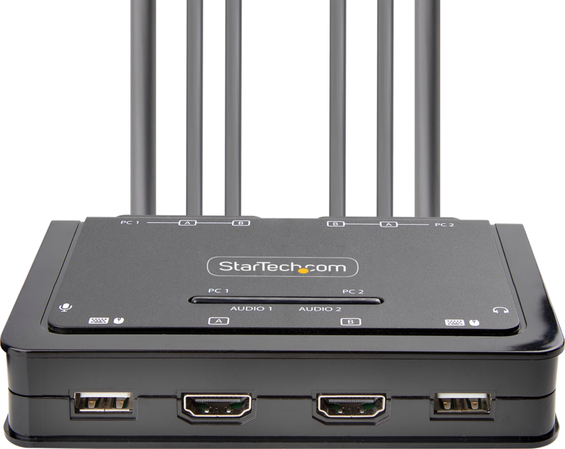 Startech C2-DH46-UA2-CBL-KVM - 4K 60Hz, Conmutador KVM / audio / USB, compacto (2)