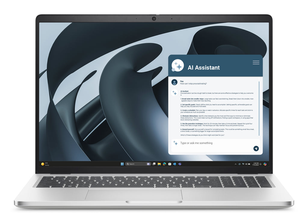 DELL Pro 16 Plus PB16255 Copilot+ PC AMD Ryzen AI 7 350 Portátil 40,6 cm (16") Full HD+ 32 GB LPDDR5x-SDRAM 512 GB SSD Wi-Fi 7 (802.11be) Windows 11 Pro Platino, Plata Alemán (2)