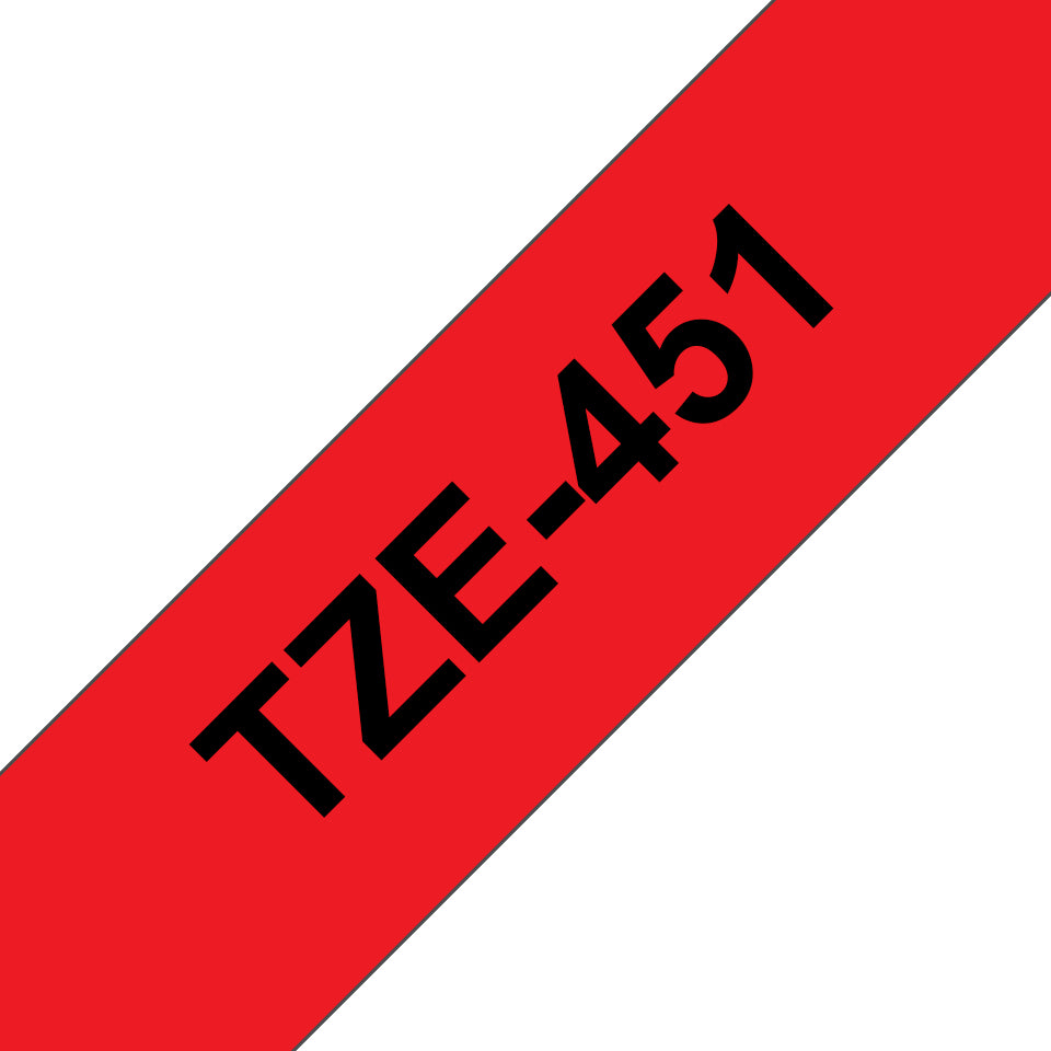 Brother TZE-451 cinta para impresora de etiquetas Negro sobre rojo TZ (2)