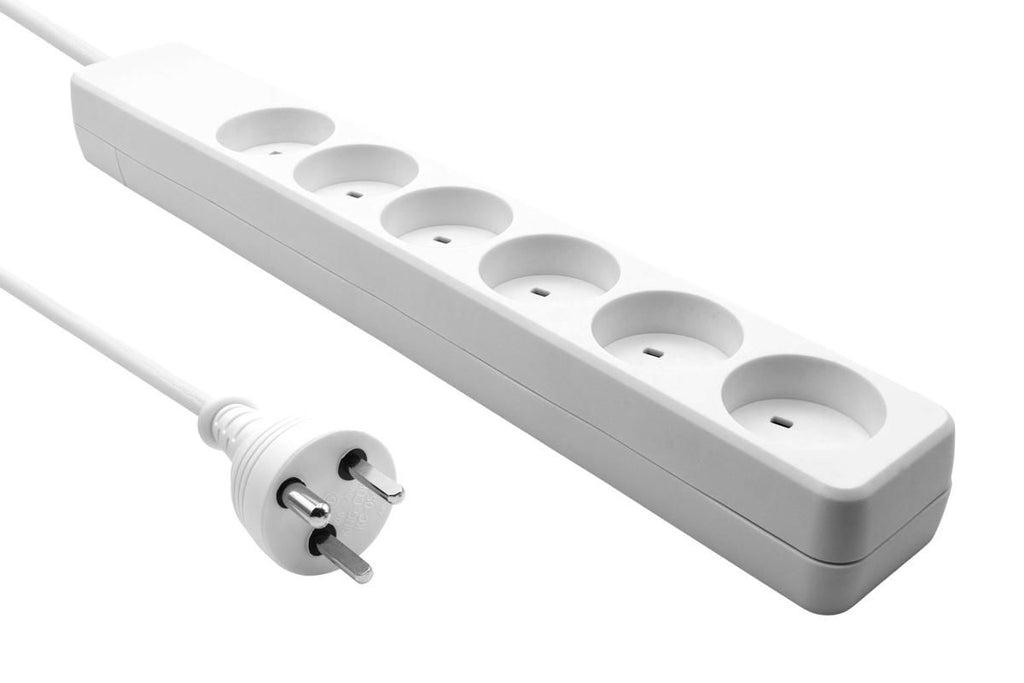 Microconnect MC-GRU0601EDBW base múltiple 1 m 6 salidas AC Blanco (2)