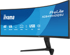 iiyama ProLite XCB4994DQSU-B1 pantalla para PC 124,5 cm (49") 5120 x 1440 Pixeles Dual QHD LCD Negro (5)