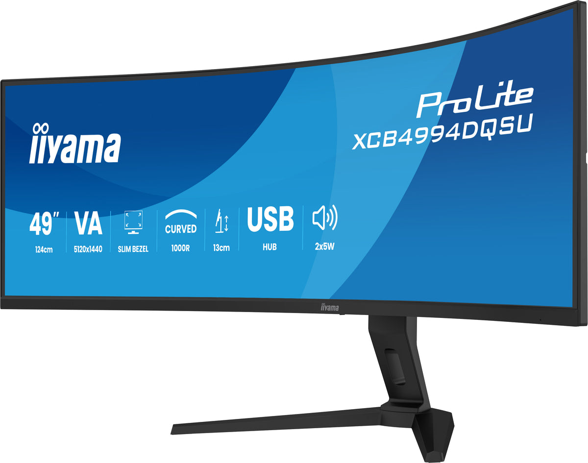 iiyama ProLite XCB4994DQSU-B1 pantalla para PC 124,5 cm (49") 5120 x 1440 Pixeles Dual QHD LCD Negro (5)