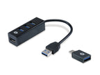 Conceptronic HUBBIES04B hub de interfaz USB 3.2 Gen 1 (3.1 Gen 1) Type-A 5000 Mbit/s Negro