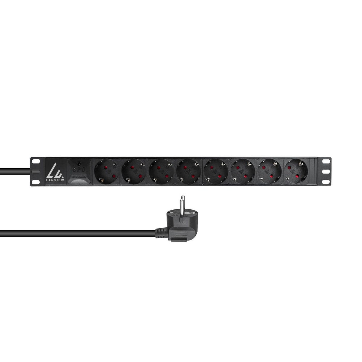 Lanview LVR-3MSCH-SPD-SCH8 unidad de distribución de energía (PDU) 8 salidas AC 1U Negro (2)