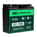 Green Cell AGM Battery Lead Acid VRLA 12V 17Ah for motor boats and electric - Battery - 17.000 mAh