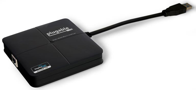 Plugable Technologies USB3-3900DHE base para portátil y replicador de puertos Negro (2)
