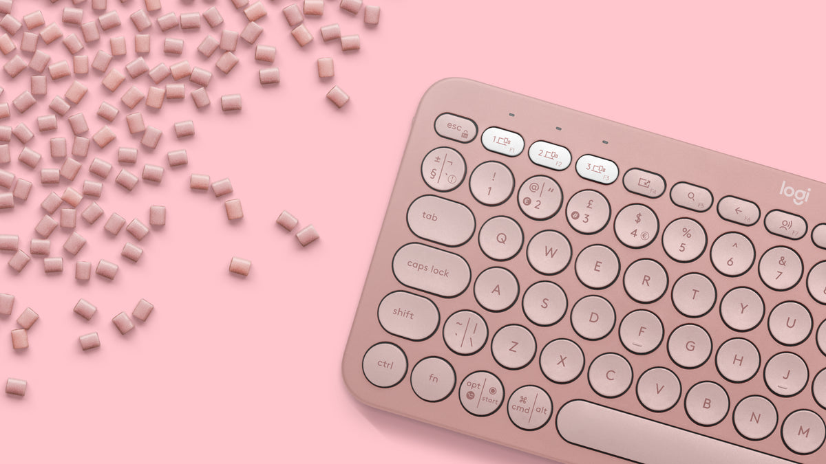 Logitech Pebble Keys 2 K380s teclado Universal Bluetooth QWERTY Internacional de EE.UU. Rosa (8)