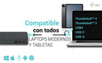 i-tec CADUAL4KDOCKPD2 base para portátil y replicador de puertos Alámbrico USB