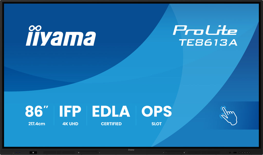 iiyama TE8613A-B3AG pantalla de señalización Panel plano interactivo 2,17 m (85.6") LCD Wifi 500 cd / m² 4K Ultra HD Negro Pantalla táctil Procesador incorporado Android 24/7 (2)