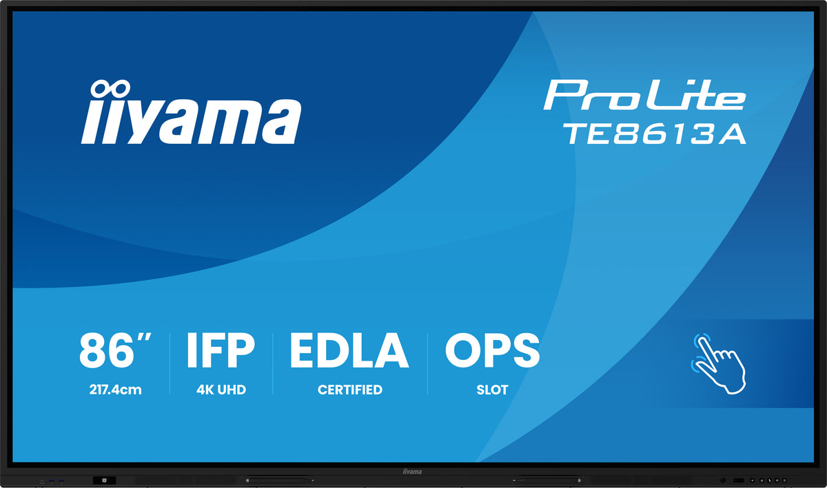 iiyama TE8613A-B3AG pantalla de señalización Panel plano interactivo 2,17 m (85.6") LCD Wifi 500 cd / m² 4K Ultra HD Negro Pantalla táctil Procesador incorporado Android 24/7 (2)