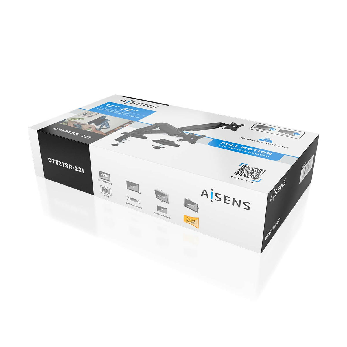 AISENS DT32TSR-221 soporte para monitor 81,3 cm (32") Escritorio (7)