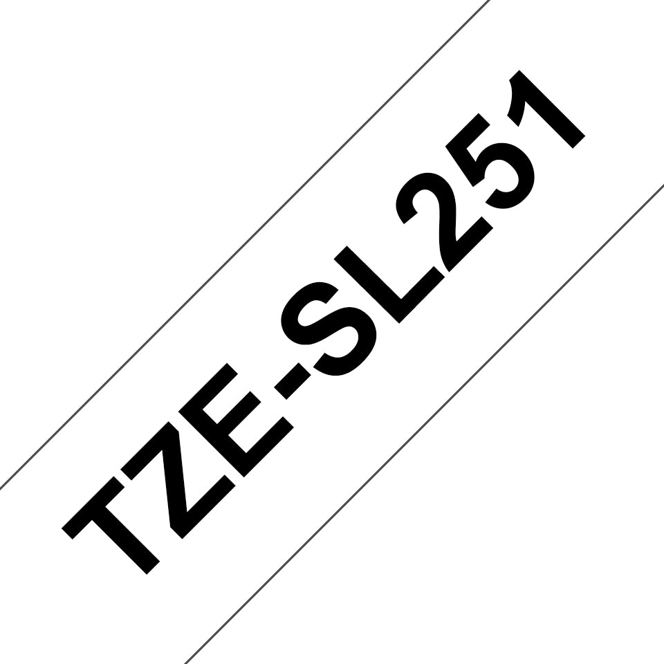 Brother TZESL251 cinta para impresora de etiquetas Negro sobre blanco (2)
