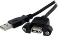Startech USBPNLAFAM1 - Extensor Macho a Hembra USB A, Negro