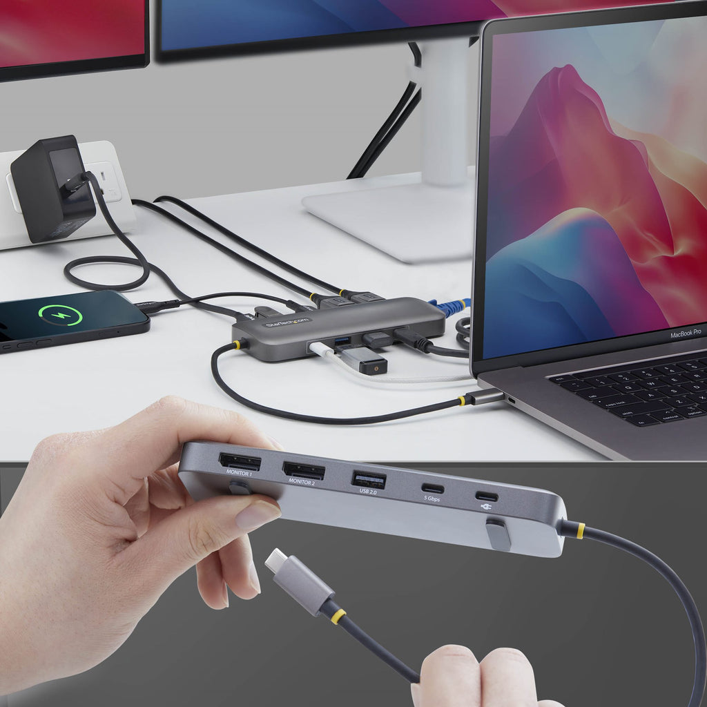 StarTech.com 189B-USBC-MULTIPORT base para portátil y replicador de puertos Alámbrico USB 3.2 Gen 1 (3.1 Gen 1) Type-C Gris (5)