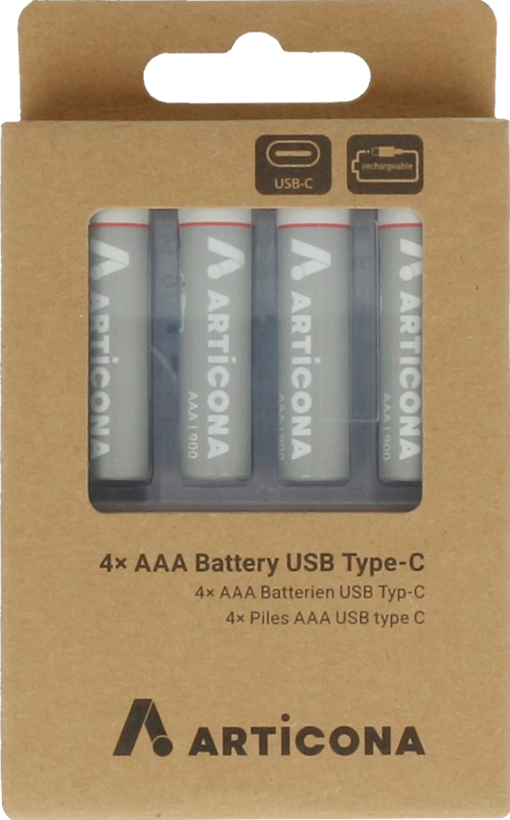 Pila AAA ARTICONA USB tipo C 4 uds. (3)