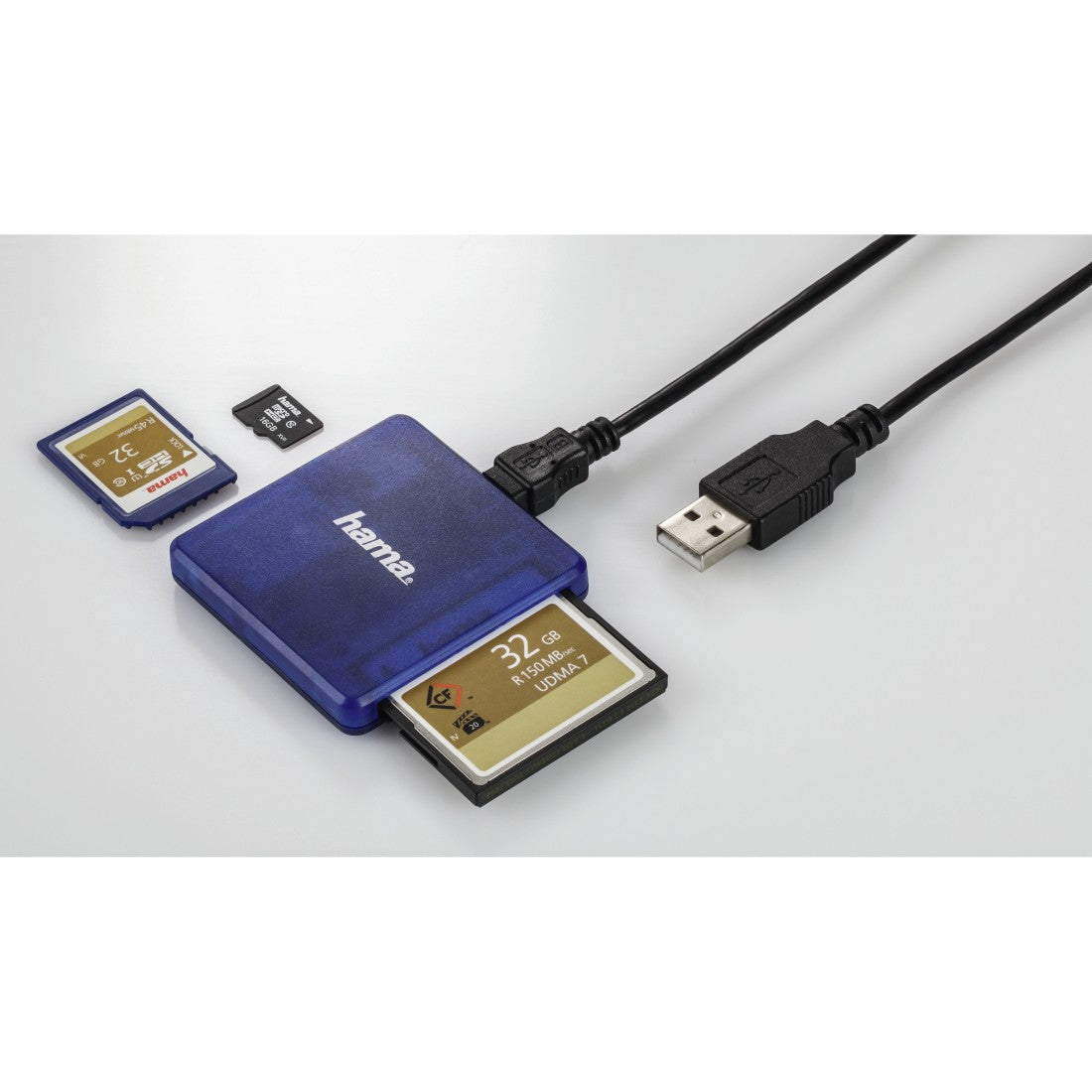 Hama 00124131 lector de tarjeta USB 2.0 Azul (4)