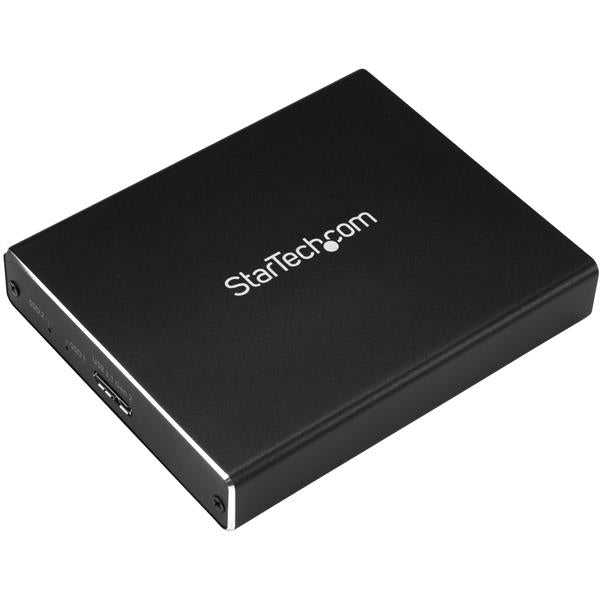 StarTech.com SM22BU31C3R caja para disco duro externo Caja externa para unidad de estado sólido (SSD) Negro