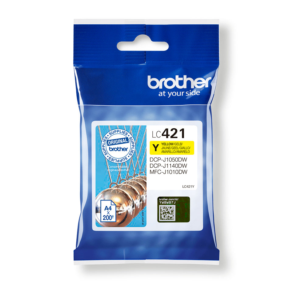 Brother LC-421Y cartucho de tinta 1 pieza(s) Original Amarillo (2)