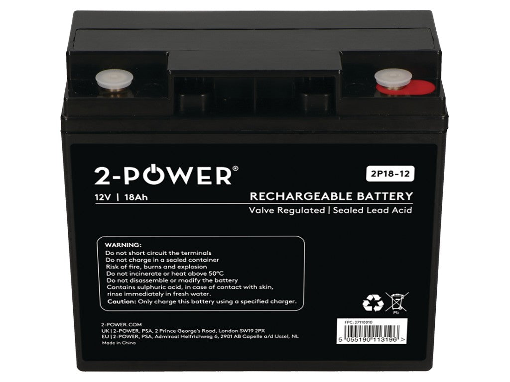 2-Power 2P18-12T12 batería para sistema ups 12 V