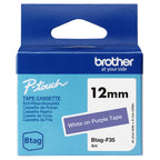 Brother BTAG-F35 cinta para impresora de etiquetas Blanco sobre morado (2)