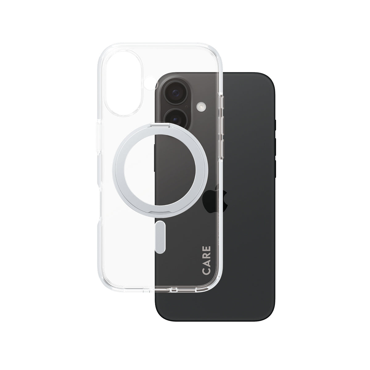 PanzerGlass CARE™ by ® Funda Transparente con Soporte Plateado y MagSafe iPhone (1325)