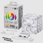 ASUS TUF GAMING TF120 ARGB WHITE EDITION 3IN1 Carcasa del ordenador Refrigerador de aire 12 cm Blanco 3 pieza(s) (4)