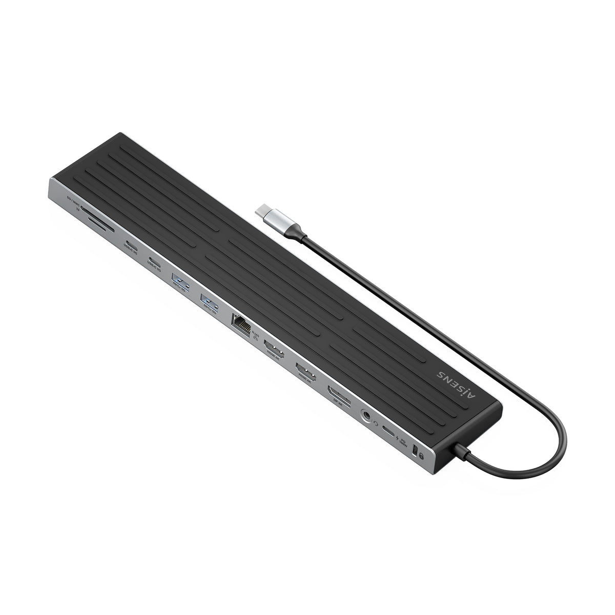AISENS ASUC-13P042-GR base para portátil y replicador de puertos Alámbrico USB 3.2 Gen 1 (3.1 Gen 1) Type-C Gris (2)