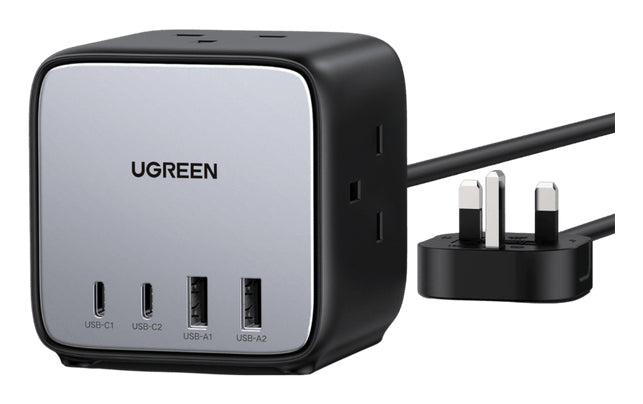 Ugreen 90906 cargador de dispositivo móvil Universal Gris, Plata Corriente alterna Carga rápida Interior