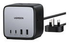 Ugreen 90906 cargador de dispositivo móvil Universal Gris, Plata Corriente alterna Carga rápida Interior